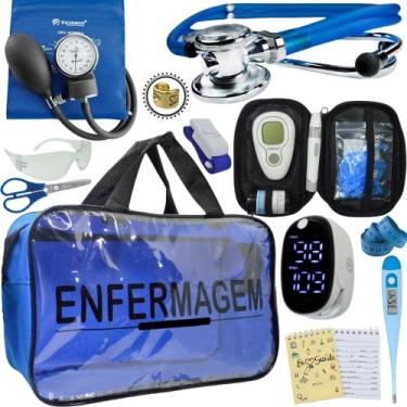 Imagem de Kit Enfermagem Premium Basico - Love Saude, AZUL TRANSPARENTE INCOTERM