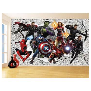 Imagem de Papel De Parede 3D Heróis Página Quadrinhos Hq 3,5M Nhma266