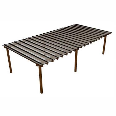 Imagem de Kit Policarbonato Cristal 10mm 10,00m x 6,00m - Perfis Naturais - RM P