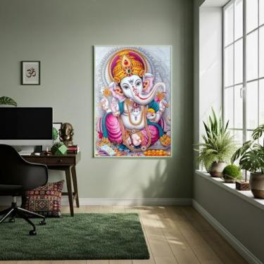Imagem de Quadro Decorativo Elefante Ganesha Baby - 70x50cm - Quadros On-line, M