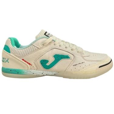 Imagem de Chuteira Futsal Joma Top Flex Unissex Branco, Branco azul, 40
