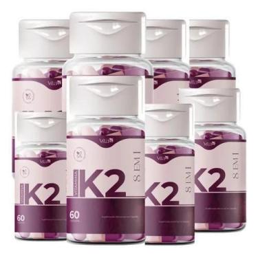 Imagem de 8 Potes Vita k2  Para Pele 60 Caps