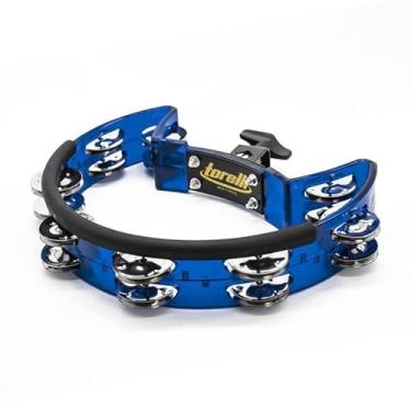 Imagem de Pandeirola Torelli TP323 Meia Lua Azul com Presilha para fixar em ferragens de bateria