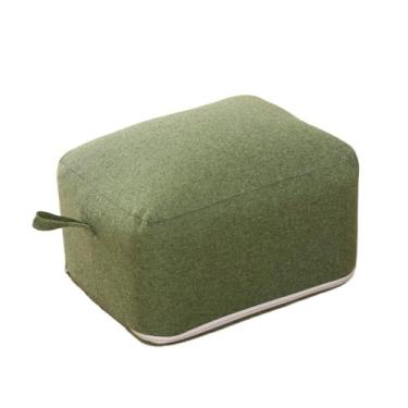 Imagem de pufe Almofada de chão para sala estar doméstica retangular sitable para quarto Futon removível e lavável Montes para sentar no da(Green)