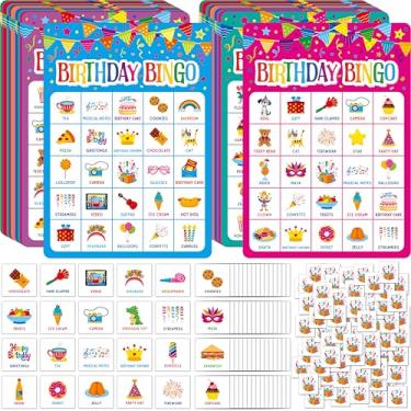 Imagem de SpriteGru Birthday Bingo Game, 25PCS Bingo Board Card, 25 Players Birthday Party Game Set for Kids or Adults, Party Favor Decoration Supplies