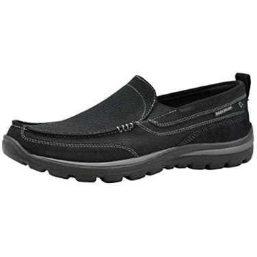 Imagem de Skechers Mocassins masculinos superiores Milford, Preto/preto, 41