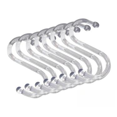 Imagem de Kit 24 Cabides em S de Acrílico Transparente – Ganchos Resistentes para Calças Jeans, Roupas e Araras