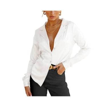 Imagem de Camisas de manga comprida femininas 95% poliéster 5% elastano - Lightb