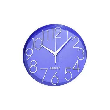 Imagem de Relógio de parede Mora 25cm redondo decorativo mural silencioso