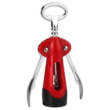 Imagem de Saca-Rolhas Profissional em Inox e Plástico 17x5,5 cm – Fácil de Usar e Super Resistente (Vermelho)