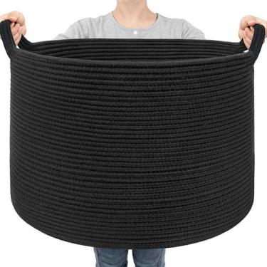 Imagem de Cesta de Ropa Goodpick Grande 55x35x35 cm Algodón Negro