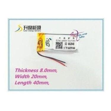 Imagem de Bateria  C/ 3,7v 800mah 8mm X 20mm X 40mm Ml k - bgb