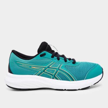 Imagem de Tênis Infantil Asics Contend 9 Gs, Verde, Preto, 33