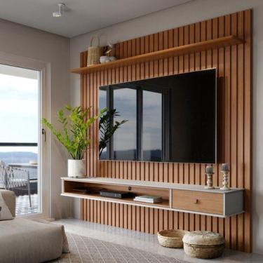 Imagem de Painel Ripado Suspenso para TV até 75 Polegadas 2,50x2,30m  Design Mod
