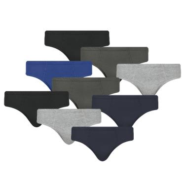 Imagem de Kit 9 Cuecas Slip Selene Algodão Masculino