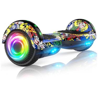 Imagem de Hoverboard SISIGAD H6 Graffiti para Crianças de 6 a 12 Anos com Bluetooth LED e Rodas Coloridas de 6,5 Polegadas