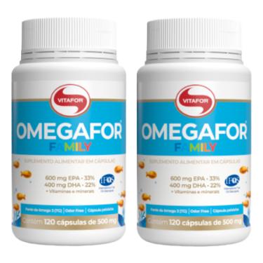 Imagem de Kit 2X: Omegafor Family 500mg Vitafor 120 Cápsulas