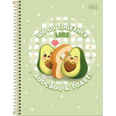 Imagem de Tilibra - Caderno Espiral Capa Dura Universitário 1 Matéria Abacute 80 Folhas - Avocado E Toast - Verde