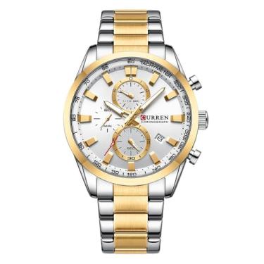 Imagem de Relógio Masculino Modelo 8445 à Prova D'água Pulseira em Aço 100% Funcional