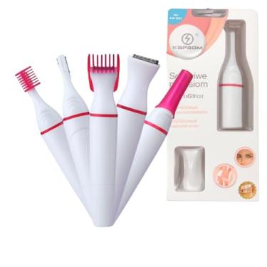 Imagem de Depilador Elétrico Portátil 5 em 1 – Mini Depilador Feminino Para Axilas, Rosto, Pernas E Biquíni