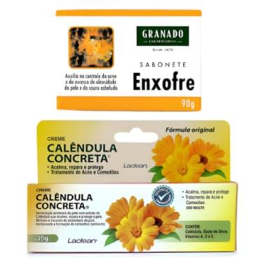 Imagem de Kit Creme Calêndula Concreta + Sabonete Enxofre