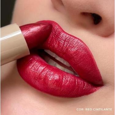 Imagem de Batom Cintilante Mahav Dia a Dia, Red Shine