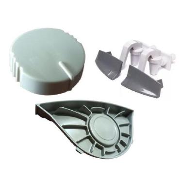 Imagem de Kit 2 torneiras, pingadeira e botão do termostato do bebedouro esmalte