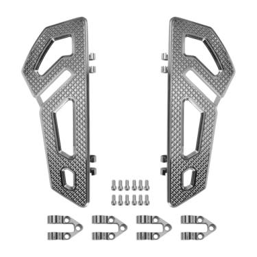 Imagem de Pegciuho Apoio para Os Pés de 2 Peças, Apoio para Os Pés de Chão, Pedal Resistente de Alumínio, Instalação Conveniente, Adequado para Aventuras Amadoras, Cinza