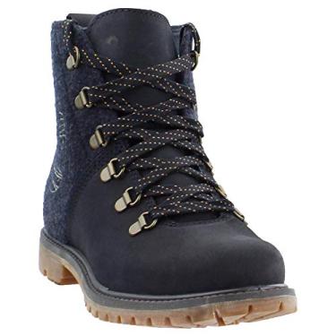 Imagem de Timberland Bota feminina com anel em D de 15,24 cm, Escuro Total Eclipse Nobuck com Lã Índigo Nxt, 37 BR