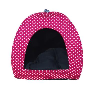 Imagem de Cama Pet 2x1 Casinha Cabana Toca Poá Almofada Cães Gato G