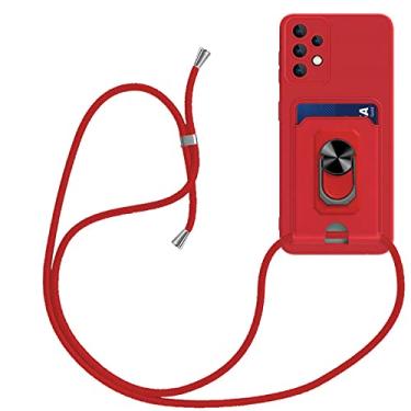 Imagem de Estojo porta-carteira com slot para cartão para Samsung S23 S22 Ultra S23 A52 A72 A32 4G A50 A22 Estojo macio com cordão, T2, para Samsung S23FE
