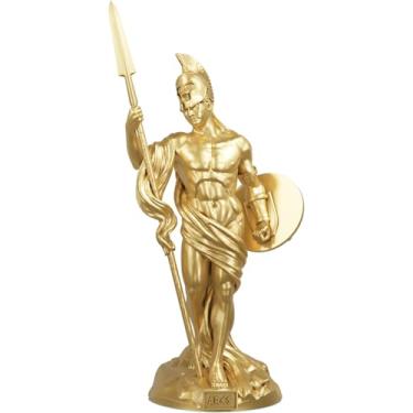 Imagem de Estátua Ares Mitologia Grega Marte Romana Estatueta Imagem (Cor Ouro)