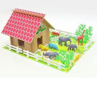 Imagem de Brinquedo Casa Da Floresta Junges 26 Peças Em Mdf