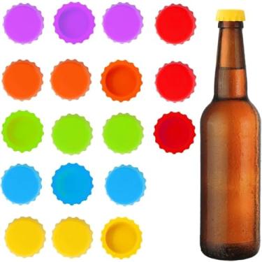 Imagem de Pacote com 18 rolhas de silicone para vinho – Vedações reutilizáveis e herméticas para cerveja, licor e garrafas de vidro