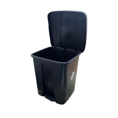 Imagem de Lixeira com Pedal 16L - Preta - PLASTILAR, PRETO