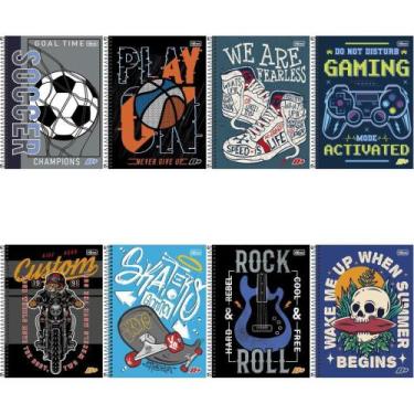 Imagem de Caderno Espiral Capa Dura D+ Masculino 16 Matérias 320 Folhas  Pacote 