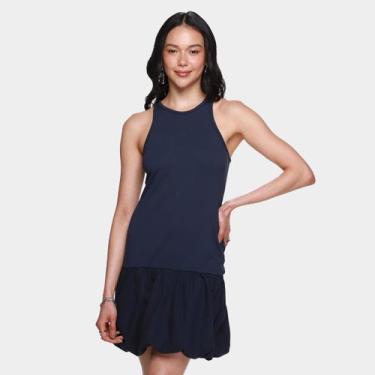 Imagem de Vestido Curto CLC Casual Feminino, Azul, EP