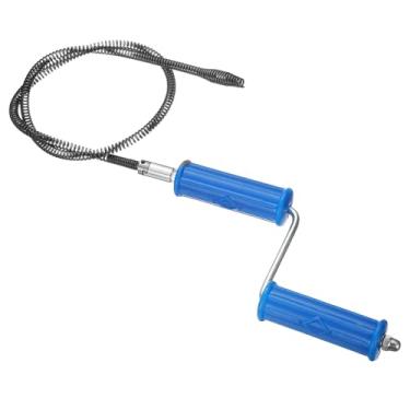 Imagem de HARFINGTON Cabo de drenagem 2/5" (10 mm) de diâmetro 2 m Cabos de trado de limpeza de dreno manual com conector de broca removível mola flexível desentupir cabelo para banheiro, cozinha, banheiro