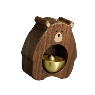 Imagem de Generic Campainha de madeira para lojistas, sino de porta com som claro, enfeite de campainha para entrada de loja, decoração, Madeira de Nogueira