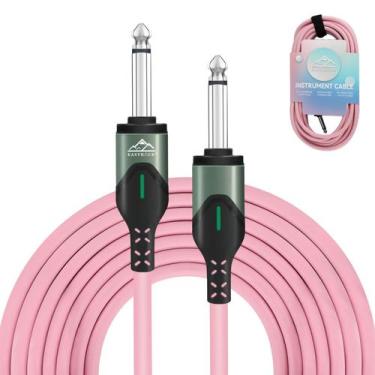 Imagem de Cabo de guitarra EASTROCK Professional 6,1 m 1/4 TRS Anti-Kink Pink
