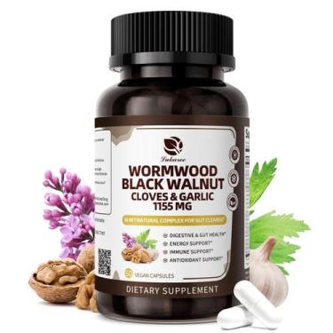Imagem de Suplemento Lukaree Black Walnut Wormwood Capsules 1155mg