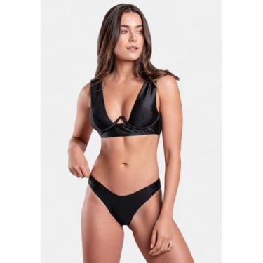Imagem de Biquíni Areia Branca Praya Cropped Preto, P
