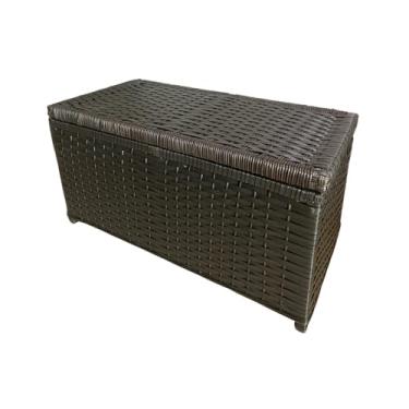 Imagem de Baú Cesta Caixa Organizadora De Fibra Sintética 60x30x30,Quarto, cozinha, varanda, banheiro(Argila)