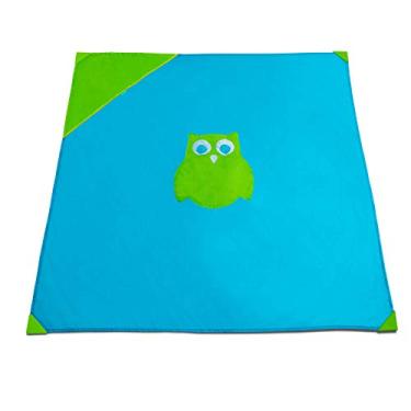Imagem de Munchkin Brica Go Play Tapete de viagem portátil para bebê, 147 x 147 cm, azul/verde, conjunto de 2 peças