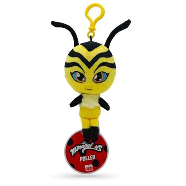 Imagem de Miraculous Joaninha – Kwami Lifesize pólen, 12,7 cm, brinquedos de pelúcia de pelúcia para crianças, brinquedo de pelúcia colecionável super macio com olhos de ponto de glitter e chaveiro de mochila