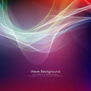 Imagem de Quadro Decorativo Abstrato Wave Colorido para Decoração Moderna e Bright Background 40x40cm