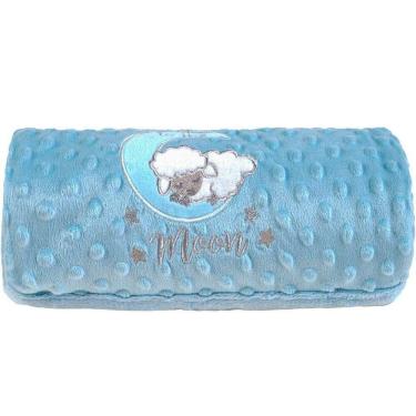 Imagem de Manta Bebê Bene Casa Dots New 100x70cm Com Bordado Blue Ovelhinha