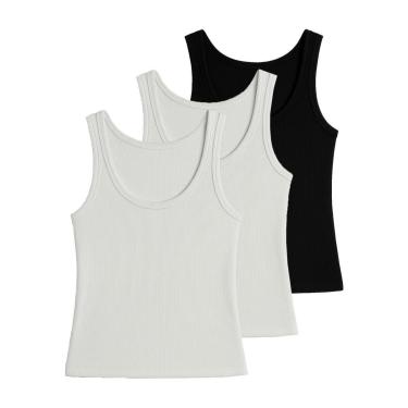 Imagem de Kit com 3 Blusas Feminina Regata Hering N1te-Feminino