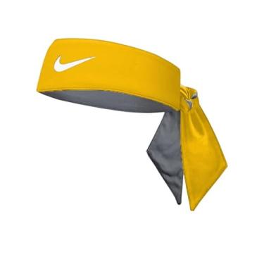Imagem de Nike Gravata de cabeça premium Dri-Fit macia e absorvente de suor - unissex (ouro/branco)