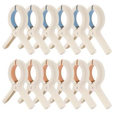 Imagem de Pacote com 12 clipes de cadeira de praia à prova de vento, clipes de toalha de barco, clipes de toalha de praia fortes de plástico para manter a toalha no lugar